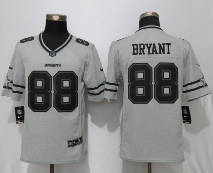 2017 Nike Dallas Cowboys 88 Bryant Nike Gridiron Gray II Limited Jersey